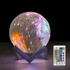 Moon Lamp Galaxy Lamp Upgraded Timing 4.7 Inch 16 Colors 3D Moonlight Galaxy ...