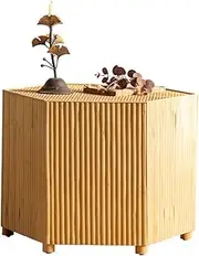 Side Table Rustic Side Table, End Table Coffee Table Tea Table for Living Room, Balcony, Sofa Couch Side Table with Hand-Woven Top and Stable Wood Base, Wood End Tables Living Room(40x60cm)