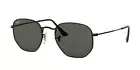 New Ray Ban Sunglasses HEXAGONAL RB 3548N 002/58 51MM BLACK/GREY POLARIZED LENS