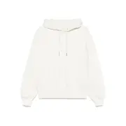 [Calvin Klein] Calvin Klein Logo-embroidered Hoodie XS NEUTRALS