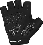 [Generic] Summer Sun Protection Half Finger Sports Gloves ycle Riding Shock Absorption Anti-Slip Cycling Fitn Gloves Black M