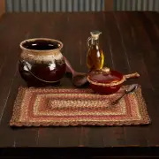 Placemat Ginger Spice Jute Primitive 12x18 Rect Kitchen Table Decor VHC Brands