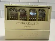 Set of 4 Cynthia Rowley Cheese Serving Forks Mice Super cute