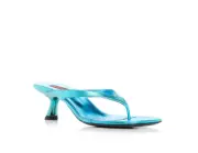 Simon Miller Women Beep Kitten Heel Thong Sandals Blue Size 36EU
