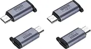 uxcell 4Pcs Micro USB to USB C Adapter, Type C to Micro USB Adapter USB C to USB Micro Adapter USB C to Micro USB Adapter USB C to Micro USB for Phone Laptop