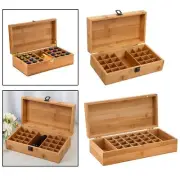 25 Grids Wooden Storage Box Organizer For Essential Oil Carrying Case
