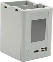 Drone Battery Charger, 2 Charging Modes, Plastic USB LCD Battery Charger for Mini 3 Drone, Gray