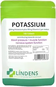 Potassium DOUBLE PACK 200 Tablets 200mg wth Vitamin C Quality Mineral Supplement