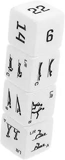Yoga Dice Set 4pcs Acrylic Exercise Dice for Sports Fitness Workout Party Educational