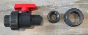 PVC-U PN 10 Single Union Threaded Ball Valve With 2 Thread Type Options