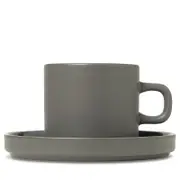 Blomus Pilar Coffee Cups with Saucers, Set of 2