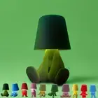 Flocking Bedside Touch Control Table Lamps Colorful Statue Light