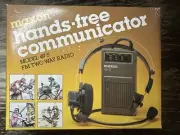 2 New Maxon Hands-Free Communicator Model 49-S FM Two Way Radios Vintage