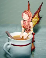 Amy Brown Collection, CIDER CUP FAIRY (10534) Cinnamon stick
