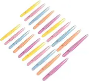 Mipcase 100Pcs Multi Functional Eyebrow Tweezers Set Straight Tip Lash Applicator Tools for False Eyelash Application Safe and Durable for Women