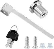 Luomorgo 1 Pc Sliding Glass Door Ratchet Lock, Keyed Alike Showcase Display Lock (Chrome)