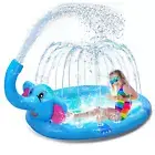 Splash Pad Sprinkler Play Mat for Kids, 82.7'' Inflatable Sprinkle Mat Outdoor W