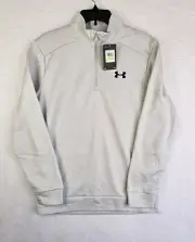 Under Armour Men's Medium Fleece Twist Quarter Zip Halo Gray/Black New