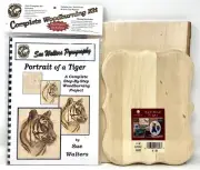 Sue Walters Pyrography Complete Woodburning Kit w/ 2 Walnut Hollow Wood Plaques