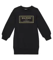 [Balmain Kids] Balmain Kids Logo cotton-blend jersey dress Y 12 black
