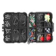 New 188Pcs Fishing Accessory Kit with Hooks, Sinkers, Lures & Tackle Box