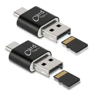 [2 Pack] Micro SD Card Reader for Android Phone,Micro SD Card to USB Adapter,