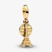 Pandora Charm - France exclusive- Gold Platted Eiffel Tower pendant with diamond