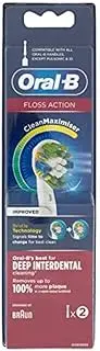 Oral-B FlossAction - with CleanMaximiser Technology - Brush Heads - Pack of 2