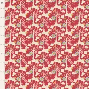 Quilting Patchwork Fabric TILDA Jubilee Wildgarden Red 50x55cm FQ
