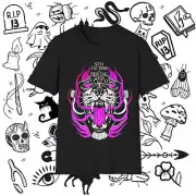 Vintage Tattoo Studio Neotraditional Tiger Tee Shirt - One of a kind