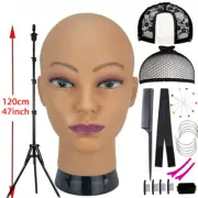 Bald Mannequin Head Model With Stand For Wig Making Display Styling Kit