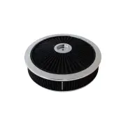 Aeroflow Chrome Air Filter Assembly 1-1/8" X 14"X 3" 5-1/8" Neck Washable