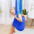 (Dark Blue)Children Elastic Hammock Indoor Outdoor Kids Sensory Swing Home SN
