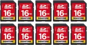 Gigastone 16GB 10-Pack SD Card UHS-I U1 Class 10 SDHC Memory Card High-Speed Ful