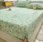 Bedding Set Cotton Bed Fitted Sheet +2pcs Pillowcases Flower Cartoon Bedsheet