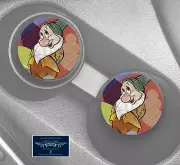 DISNEY SNOW WHITE BASHFUL DWARF INSPIRED CUSTOM SANDSTONE CAR COASTER SET OF 2
