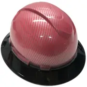 Custom Hydro Dipped Hard Hat Ridgeline Ful Brim Light Pink Carbon Fiber B Brim