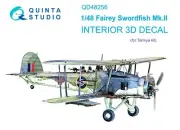 Quinta Studio QD48256 3D Interior Decal for Fairey Swordfish Mk.II (Tamiya) 1/48