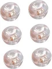 Gadpiparty 3Pairs Silicone Earring Backs Rose Gold Transparent Ball Shape Tear Resistant and Flexible Stoppers for Earrings Comfortable and for All Earring