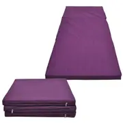 2 x Folding Yoga Purple Mat - Gymnastics Floor Exercise Gym Mat - 180cm*60cm*5cm