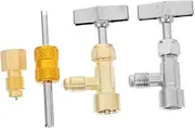 ETHZZLE 4pcs Air Conditioning Valve Core Removal Tools Durable Ac Installer Kit with Non Slip Knob for Splitting Systems and Service Valves Easy to Use and Practical