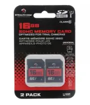 Stealth Cam 16GB SD Card 2 Pack High Speed Data Transfer for Trail Cameras