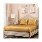 PROMEED 3pcs 100% 23 Momme Silk Fitted Sheet Set with Fitted Sheet and 2 Pill...
