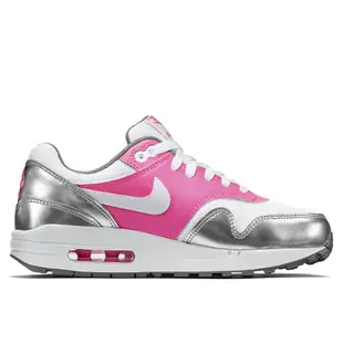 NIKE 女鞋 AIR MAX 1 GS WHITE PINK 桃紅白銀 【A-KAY0】【653653-108】