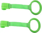 VICASKY Toddler Pull Tab 2pcs Crib Hanging Rings Suction Spinners Hand Pull Ring