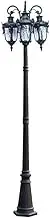Outdoor lamp E27*3 European High Pole Landscape Garden Glass Lantern Street Light Tradition Victorian Outdoor Waterproof Floor Lamp Column Courtyard L