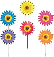 Lawn Windmill - Wind Sculpture, Outdoor Pinwheel Ornament | Rotating Floral Yard Decor, Garden Art for Yard Garden Backyard Lawn