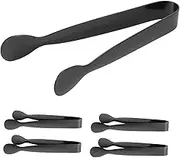 Zerodeko 5pcs Mini Serving Tongs: Small Ice Tongs for Appetizers Tea Party Coffee Bar Food Serving Desserts Ice Bucket and Snacks