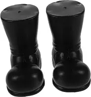 2pcs Christmas Booties Model Christmas Decor Mini Christmas Crafts Decorations Christmas Ornament Santa Boots Mini Santa Shoes Mini Christmas Boots for Crafts Plastic Black Generic