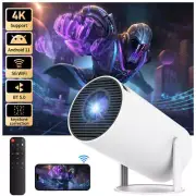 4K Smart LED Projector connects with WiFi Bluetooth HDMI USB Office Home Theater